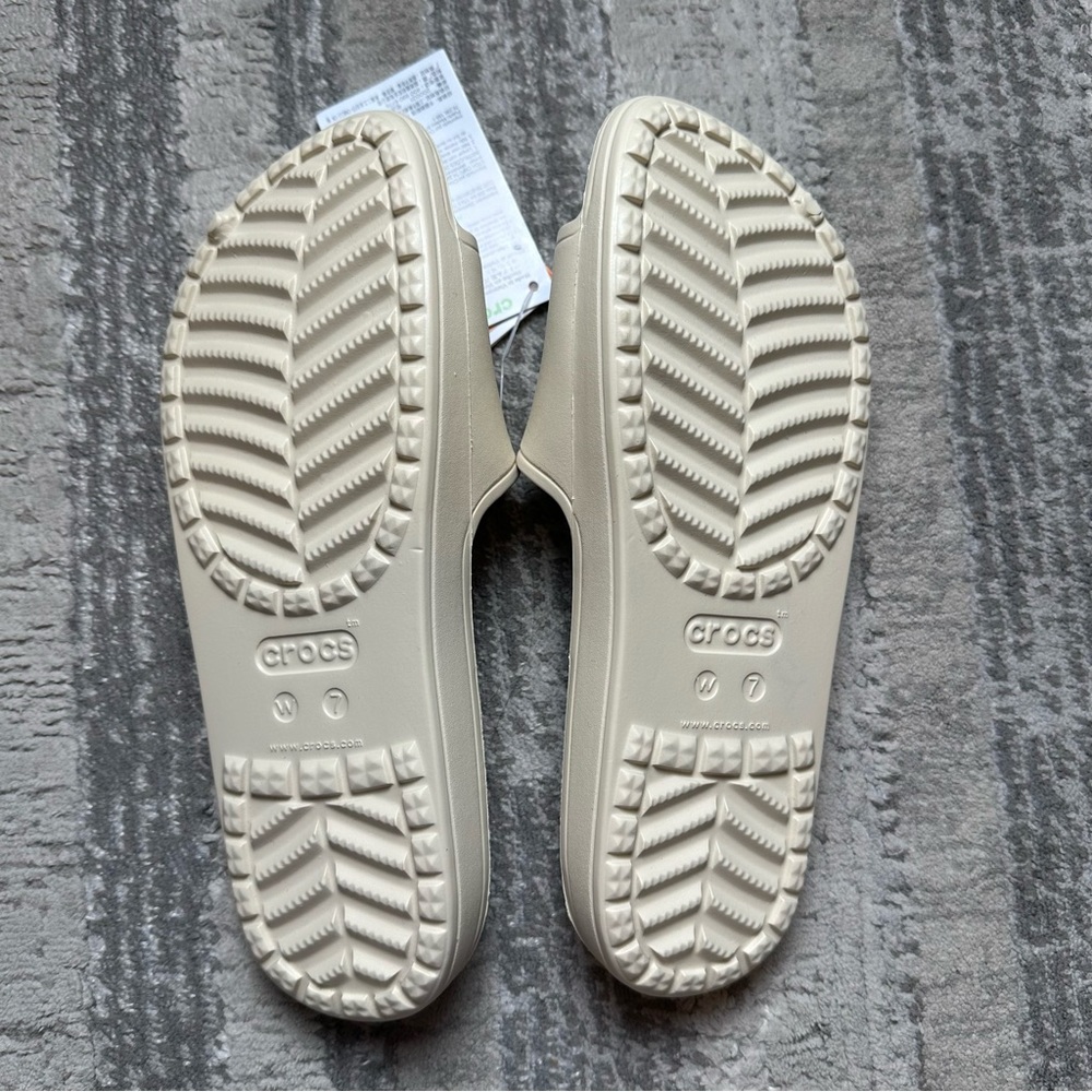 Crocs Women’s Classic Slide Sandals – White, Size W7, NWT - Picture 2 of 4